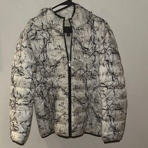 Tribal Boutique - Marble Pattern Women's Puffer Jacket